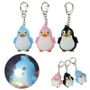Cute Penguin Keyring Led Torch With Sound Keychain Christmas Xmas Party Fav A9K3
