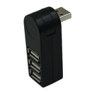 Mini 3 Port USB 2.0 Rotate Splitter Adapter Hub for PC Notebook Laptop Expansion