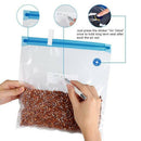 Bags Kit,20 Reusable BPA Free Food Vacuum Zipper Sealer Bags with 2 Sealing