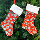 Printed Christmas socks gift bag Christmas tree decoration gift bag pendant