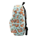 Backpack for Girls Brown Sloth Leaf Water Resistant Print Backpacks Teenage K7R6