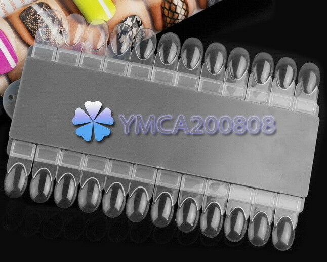 Home DIY Portable Polish 24 Nail Art Design Tips Practice Display Removable Rack