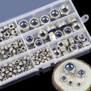 165pcs Boxed 304 Stainless Steel Nylon Lock Nut Locknut Self-Locking N ILL