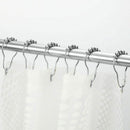 24Pcs Rustproof Shower Curtain Ring Heavy Duty Roller Double Glide Shower MOE