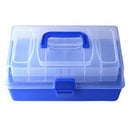 Fishing Tackle Box 3 Tray Cantilever Adjustable Compartments Crafts Lure Bo