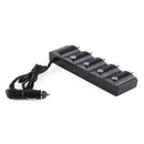 Car Dual USB One For Four Belt Switch Car Cigarette Lighter Charger Double NTC