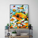 Painting By Numbers Kit DIY Insect Sunflower Canvas Oil Art Picture Craft