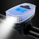 Bike Light USB Charging Bicycle Handlebar Flashlight with Horn Speed Meter