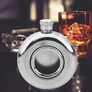 Round Semi-transparent Stainless Steel Wine Pot Hip Flask Camping Flagons