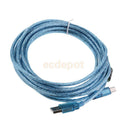 5meters USB Cable Printer A to B Male High Speed 2.0 28AWG Lead Plug Wire