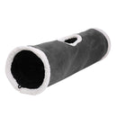 Collapsible Pet Cat Tunnel for Indoor Outdoor Suede Hideaway Tube Play Toys