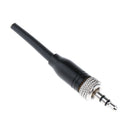 1x 3.5mm Lock Stereo Jack Plug DIY Audio  For Microphone Black 6cm