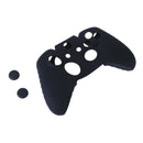 Black Silicone Skin Case Cover + 2 Caps for XBOX ONE Game Controller Joystick