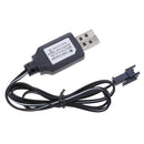 4.8V Ni/Cd Battery Charging Cable USB for SM Plug For RC Car Drone Robot - Black
