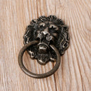 10 Pcs 40 x 67mm Dresser Drawer Cabinet Door Ring Lion Head Pull Handle Knob New