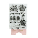 Beautiful Cactus Flower Pot Rubber Stamp Scrapbooking Photo Album Decorative  LJ