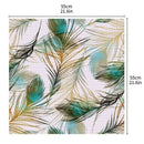 Table Cloth Watercolor Peacock Feather Pattern Diy Pvc Waterproof Wall Art