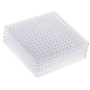 6Pcs Clear Perler Beads Pegboard fits 5mm Bead for DIY Children Craft Square