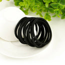 100Pcs Black Thick Endless Hair Elastics Hairbands Ponytail Hair Ties Salable AU