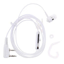 2-Wire Earphone Earpiece PTT for Kenwood Wouxun Linton Walkie Talkie White