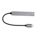 4 Ports USB 3.1 To USB-C Adapter Type-C Hub For Mobile Phone Laptop Gray