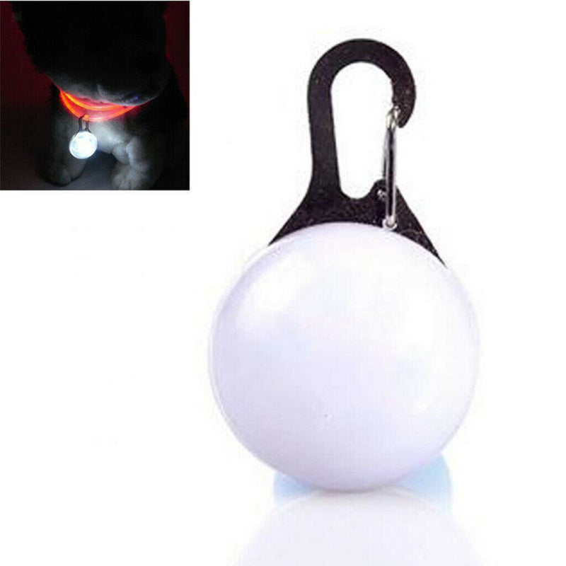 2pc LED Collar Light Up Dog Cat Night Safety Clip Decor Bulb Collar