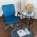 Spandex Elastic Office Chair Slip Covers Protector Rotating Chair Seats Blue