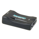 HDMI to SCART Composite Video Converter Stereo Audio Adapter + USB Cable Bl