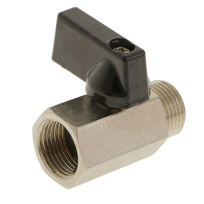 Female x Male-3/8 NPT Full Port Brass Ball Valve Shut Off Switch Sand Blast