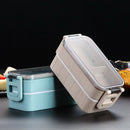 Microwave Bento Box Wheat Straw Child Lunch Box Leak-Proof Bento Lunch Box
