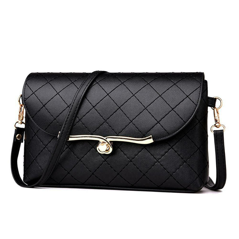 Elegant Diamond Lattice PU Handbags for Women Crossbody Shoulder Flap Bags