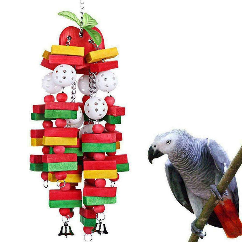 3PCS/Set Bird Parrot Toys Set Hanging Bell Bird Cage Hammock Small Swing Y5M6