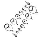 14pcs Fishing Rod Pole Guides Tips Top Eye Rings Repair Kit 7 Sizes 8