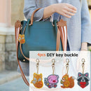 4pcs DIY Animals Full Drill Special Shaped Diamond Painting Bag Keychains