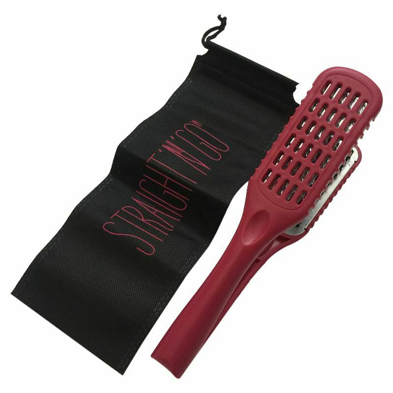 Hair Hairdressing Double Sided Brush Plywood Clamp Natural Ceramic Straight K3T5