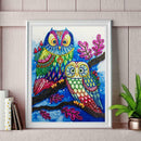 5D DIY Special Shaped Diamond Painting Colorful Bird Cross Stitch Embroider