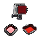 Underwater Sea Diving Snap on Red Lens Filter for Go Pro Hero 3+4 Housing Box TE