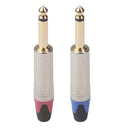 6.35mm Stereo Jack Plug For DIY Audio Soldering For Microphone