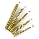 5pcs/Set HSS M3 M4 M5 M6 M8 Titanium Spiral Screw Tap Drill Bits Hand Tools