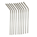 10 Pieces Reusable Metal Drinking Straws / Stainless Steel Straw - Curved