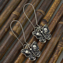 Female Black Butterfly Skulls Dangle Earrings Gothic Women Earring Hook