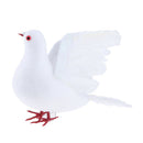 5Pcs Artificial Foam Feather White Doves Birds with Feet Decorative Craft Bird