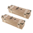 2pcs Retro Wood Single Wine Box Storage Packaging