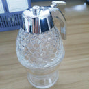 Kitchen Acrylic 1 Cup Bee Hive Honey Syrup Dispenser Jar With Trigger Stand