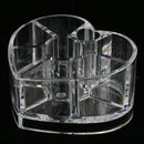 6-Slot Compact Personal Lipstick Display Stand Cosmetics Holder Heart-shape