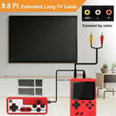 Classic 500 Games Video Player Rechargeable Handheld Game Console (Red) A