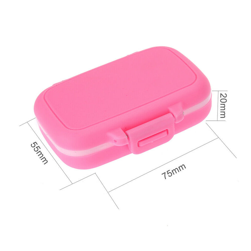 3 Grids Portable Pill Box Medicine Jewelry Storage Case Container(Pink)