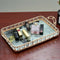 Rectangle Golden Mirror Candle Table Centrepiece Serving Tray Decorative Plate