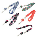5pcs Retractable Reel Lanyard Clip Flat Neck Straps for Key Chains ID Badge