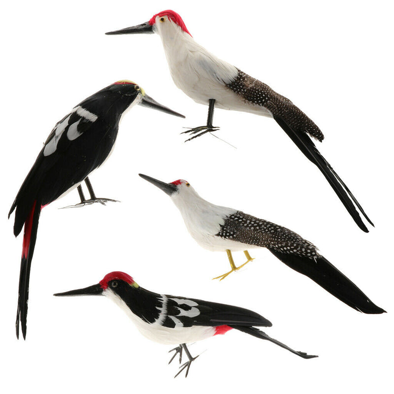 Artificial Feather Animal Woodpecker Bird - Lawn Yard Garden Tree Decor on Wire